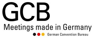 Logo of the German Convention Bureau (GCB) with the words "Meetings made in Germany".